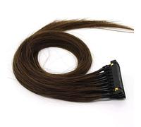 Extensiones de cabello 6D de 20" Extensiones de cabello humano 6D para extensión de cabello rápida Tecnología de conexión de gama alta Extensiones 4 filas,Latón,50CM(20 INCH)