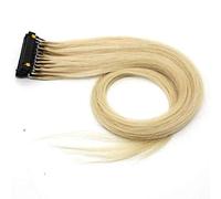 Extensiones de cabello 6D de 20" Extensiones de cabello humano 6D para extensión de cabello rápida Tecnología de conexión de gama alta Extensiones 4 filas,Metálico,50CM(20 INCH)