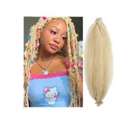 Extensiones de cabello afro trenzado, de 45 a 50 cm, elásticas, preseparadas, con trenzas suaves y crochet for mujeres negras (paquete de 6) Easy Installation and Removal(Blonde,18inch)
