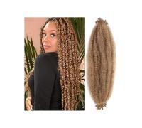 Extensiones de cabello afro trenzado, de 45 a 50 cm, elásticas, preseparadas, con trenzas suaves y crochet for mujeres negras (paquete de 6) Easy Installation and Removal(Honey Blonde,18inch)