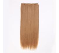 Extensiones de cabello Clip en extensiones de cabello sintético 5 Clip en extensiones de cabello Peinado largo y recto Postizo Negro Marrón Rubio 24 pulgadas Cabello falso for mujeres Piezas de pelo(2