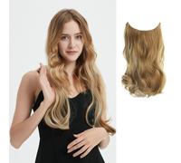 Extensiones de cabello con alambre invisible LECIPO, alambre transparente, tama o ajustable, 4 clips seguros, postizo secreto largo ondulado y ri
