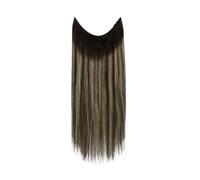 Extensiones De Cabello Con Alambre Pesca Brillo Completo, Humano Real, Postizos For Mujeres, Secreto Grueso FáCil De Usar(20 inches,1B 27 1B)