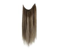 Extensiones De Cabello Con Alambre Pesca Brillo Completo, Humano Real, Postizos For Mujeres, Secreto Grueso FáCil De Usar(12 inches,2 3 27)