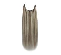 Extensiones De Cabello Con Alambre Pesca Brillo Completo, Humano Real, Postizos For Mujeres, Secreto Grueso FáCil De Usar(20 inches,8P60)