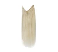 Extensiones De Cabello Con Alambre Pesca Brillo Completo, Humano Real, Postizos For Mujeres, Secreto Grueso FáCil De Usar(16 inches,60)