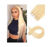 Extensiones de cabello con cinta Cabello humano #613 Extensiones con cinta rubia Extensiones de cabello Remy brasileño Cinta en extensiones de cabello humano rectas y sedosas sin costuras(20 incjes)