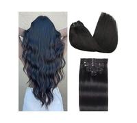 Extensiones de cabello con clip 8 extensiones de cabello humano real con clip en extensiones de cabello de doble trama de 40,6 a 26.0 in de largo, recto, brasileño, Remy, extensiones de cabello con cl