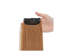 Extensiones de cabello con clip, cabello humano real, postizos cortos for mujeres con cabello fino que añaden volumen al cabello. Extensiones de Cabello(Dark Blonde,30cm)