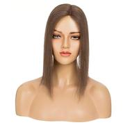 Extensiones de cabello con clip de 10x12 cm for mujer, cabello humano Remy auténtico, efecto degradado con raya al lado. para mujeres encantadoras(2Y,10 inch)