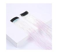 Extensiones de cabello con clip Extensiones de cabello con clip Extensiones de cabello de color 22 pulgadas Clip de color recto en la extensión del cabello Rainbow Party Highlights Peluca sintética fo