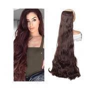 Extensiones de cabello con clip Extensiones de cabello ondulado ultralargo de 40 pulgadas, postizos sintéticos largos y gruesos de una pieza con 5 clips for fiestas, cosplay y varias ocasiones Piezas