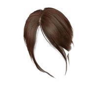 Extensiones de cabello con flequillo de separación media | pelo sintético flequillo postizo para raya media y lateral - accesorio de refuerzo de volumen, aspecto natural, peluca transpirable para