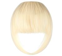 Extensiones de cabello con flequillo Qunlinta, una pieza con flequillo, postizo, accesorios de cabello sint tico para mujer, rubio decolorado
