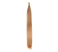 Extensiones de cabello con plumas, 2 piezas de extensiones de cabello sintético liso de hueso largo, fácil de sedoso, paquete de trenza de ganchillo a granel, trenzado de fibra preestirada (color: 4,