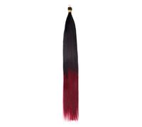 Extensiones de cabello con plumas, 2 piezas de extensiones de cabello sintético liso de hueso largo, fácil de sedoso, paquete de trenza de ganchillo a granel, trenzado de fibra preestirada (color: 4,