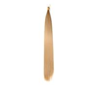 Extensiones de cabello con plumas, 2 piezas de extensiones de cabello sintético liso de hueso largo, fácil de sedoso, paquete de trenza de ganchillo a granel, trenzado de fibra preestirada (color: 4,