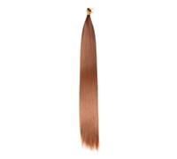 Extensiones de cabello con plumas, 2 piezas de extensiones de cabello sintético liso de hueso largo, fácil de sedoso, paquete de trenza de ganchillo a granel, trenzado de fibra preestirada (color: 4,