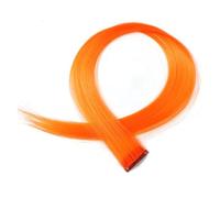 Extensiones de cabello con plumas, 5 piezas de extensiones de cabello con flequillo recto, cabello falso, color natural, extensiones de cabello sintético con clip for mujeres (color: 6)(16)