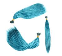 Extensiones de cabello con plumas, kit de 20 extensiones de cabello con plumas, extensiones de cabello con plumas largas en morado y azul (color: 7, tamaño: 16 pulgadas 40 cm)(7)