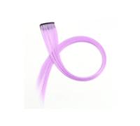 Extensiones de cabello con tinte de oreja for mujer, 2 uds., tiras de colores, un Clip, extensiones de cabello largo for uso diario Easy Installation and Removal(Lotus Root Purple)
