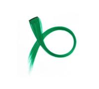 Extensiones de cabello con tinte de oreja for mujer, 2 uds., tiras de colores, un Clip, extensiones de cabello largo for uso diario Easy Installation and Removal(Dark Green)
