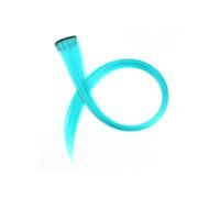 Extensiones de cabello con tinte de oreja for mujer, 2 uds., tiras de colores, un Clip, extensiones de cabello largo for uso diario Easy Installation and Removal(Peacock Blue)