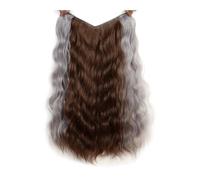 Extensiones de cabello de agua, 4 clips naturales sin costuras, reflejos de moda, pieza de peluca inteligente Recoge Castañas (B, One Size)