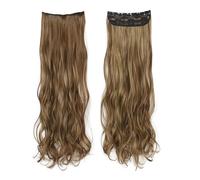 Extensiones de cabello en capas onduladas de 32 pulgadas de largo for mujeres, postizos sintéticos de cabeza completa suaves con clip Easy Installation and Removal(12H24)