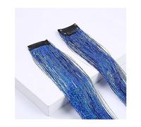 Extensiones de cabello Extensiones de cabello con clip Extensiones de cabello de color 22 pulgadas Clip de color recto en la extensión del cabello Rainbow Party Highlights Peluca sintética for niñas P