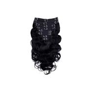 Extensiones de cabello humano brasileño con clip para uso diario, 8 unidades/juego, color natural, 30 a 66 cm, cabello Remy, para clips (40 cm)