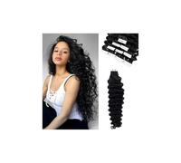 Extensiones de cabello humano con cinta adhesiva for mujeres negras, naturales, negras, Remy, con ondas profundas y rizadas, con trama de piel. Easy Installation and Removal(60 pcs-150g,20 INCH)