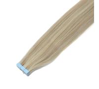 Extensiones de cabello humano con cinta de PU de 20 piezas, trama de piel invisible sin costuras, recta sedosa con extremos gruesos, cabello humano Remy, 12 "-24"(P18-613,12inch 30g)