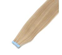 Extensiones de cabello humano con cinta de PU de 20 piezas, trama de piel invisible sin costuras, recta sedosa con extremos gruesos, cabello humano Remy, 12 "-24"(P27-613,22inch 50g)