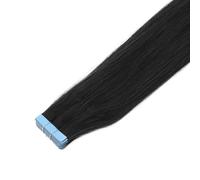 Extensiones de cabello humano con cinta de PU de 20 piezas, trama de piel invisible sin costuras, recta sedosa con extremos gruesos, cabello humano Remy, 12 "-24"(01,18inch 30g)