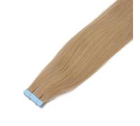 Extensiones de cabello humano con cinta de PU de 20 piezas, trama de piel invisible sin costuras, recta sedosa con extremos gruesos, cabello humano Remy, 12 "-24"(27,24inch 50g)