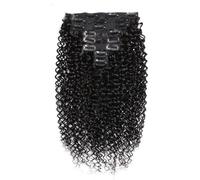 Extensiones de cabello humano con Clip de onda profunda, 8-26 pulgadas, Clip brasileño en 8 unidades/juego, Clip de Color negro Natural, cabello Remy Easy Installation and Removal(20inches 120g)