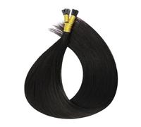 Extensiones De Cabello Humano Con Punta En I, Queratina Y Adhesiva, Pre-adheridas, Suaves Lisas FáCil De Usar(1B,20inches)