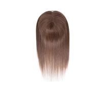 Extensiones de cabello humano de 12 pulgadas for mujer, sin flequillo, con base de encaje de 4,5 x 5 pulgadas.(Dark Brown)