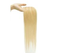 Extensiones de cabello humano de 16 pulgadas for mujer, base de seda suiza transpirable de 3 x 4 pulgadas, con clip, densidad 110(18P613)