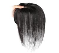 Extensiones de cabello humano real de 9, 8 pulgadas, color negro natural, base de seda con clip para mujeres de cabello fino, uso diario natural