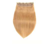 Extensiones de cabello humano real, extensiones de cabello Remy natural de una pieza con clip for mujeres con 5 clips(#27,12inch 60g)