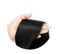 Extensiones de cabello humano Remy liso con clip, de 14 a 24 pulgadas, for cabeza completa, 6 unidades por juego Wear and Go(Jet black,22inch)