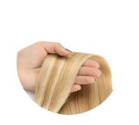 Extensiones de cabello humano Remy liso con clip, de 14 a 24 pulgadas, for cabeza completa, 6 unidades por juego Easy Installation and Removal(Dirty Blonde Balayage,18inch)
