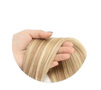 Extensiones de cabello humano Remy liso con clip, de 14 a 24 pulgadas, for cabeza completa, 6 unidades por juego Easy Installation and Removal(Dirty Blonde Highlights,14inch)