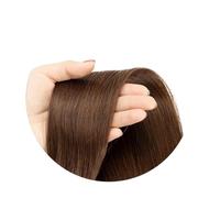 Extensiones de cabello humano Remy liso con clip, de 14 a 24 pulgadas, for cabeza completa, 6 unidades por juego Wear and Go(Light brown,24inch)