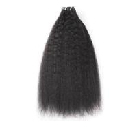 Extensiones de cabello humano Remy, liso, invisible, de 40 a 66 cm, con trama de piel, color negro natural Easy Installation and Removal(40 pcs-100g,20 INCH)