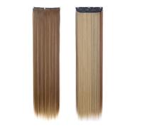 Extensiones de cabello invisibles, postizos sintéticos largos y rectos, pelucas de 32 pulgadas for mujeres Easy Installation and Removal(10H24B)