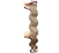 Extensiones de cabello ondulado corporal de 30 pulgadas, tejido sintético largo for postizo cosido en trama, 200 g Wear and Go(68)