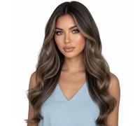 Extensiones De Cabello Para Mujer - 18 Pulgadas Ondulado Natural Extensiones - Aspecto Natural | Para Mujeres Madres Novias Profesión Estudiantes Eventos Boda